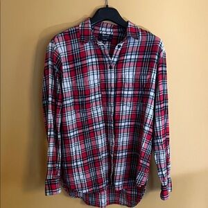 Madewell Red and Black Plaid Casual Shirt